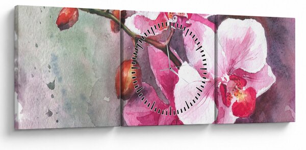 Slika - Orhideje, akvarel (sa satom) (90x30 cm)