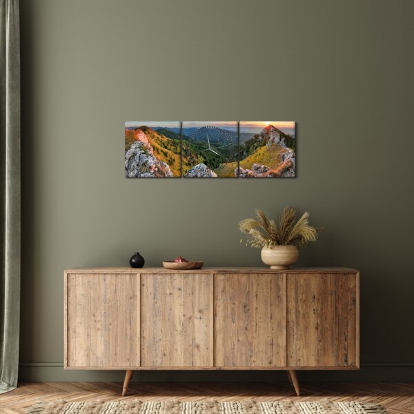 Slika - Planinski krajolik (sa satom) (90x30 cm)