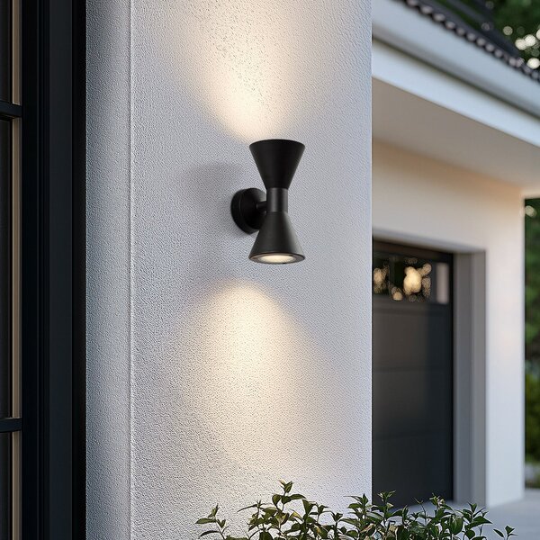 Vanjske Svjetiljka Lucande, Xalor, prigušiv, Crno, Balkon, Aluminij, Moderan