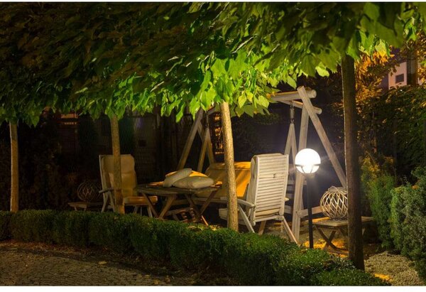 Vrtna lampa Bologna, betonska baza, prozirna/crna - Norlys