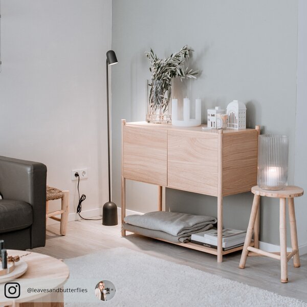 Podne Lampa Northern, Buddy floor, prigušiv, Crno, Dnevna soba, Metal, Skandinavski
