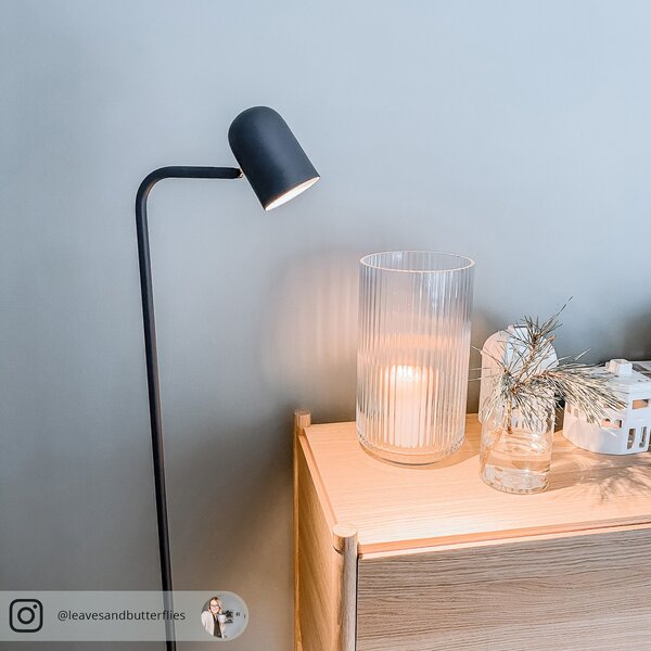 Podne Lampa Northern, Buddy floor, prigušiv, Crno, Dnevna soba, Metal, Skandinavski