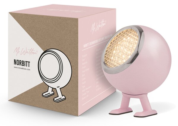 Stolne Lampa MR. WATTSON, Norbitt, prigušiv, Ružičasta ruža, Dnevna soba, Aluminij, Moderan