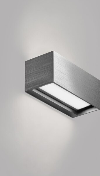 Zidne Svjetiljka LIGHT-POINT, Linea W1, prigušiv, Sivo, Dnevna soba, Aluminij, Dizajn