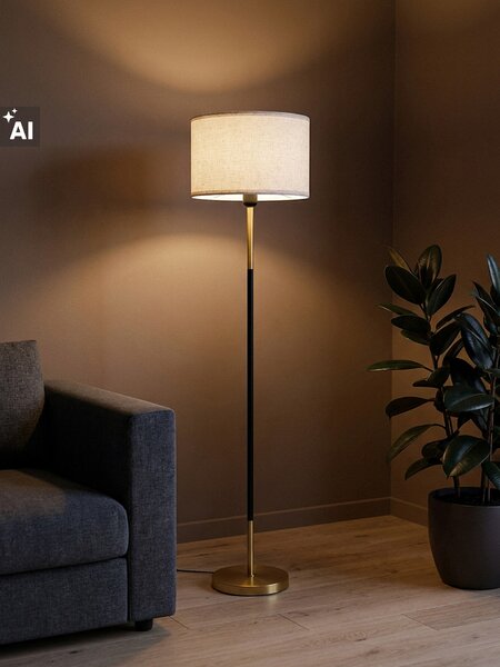 Sinsay - Podna lampa s tekstilnim sjenilom