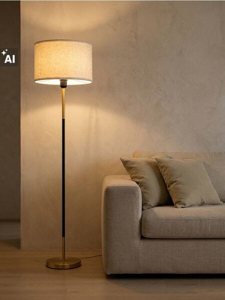 Sinsay - Podna lampa s tekstilnim sjenilom