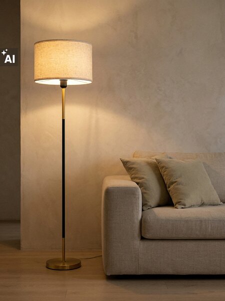 Sinsay - Podna lampa s tekstilnim sjenilom