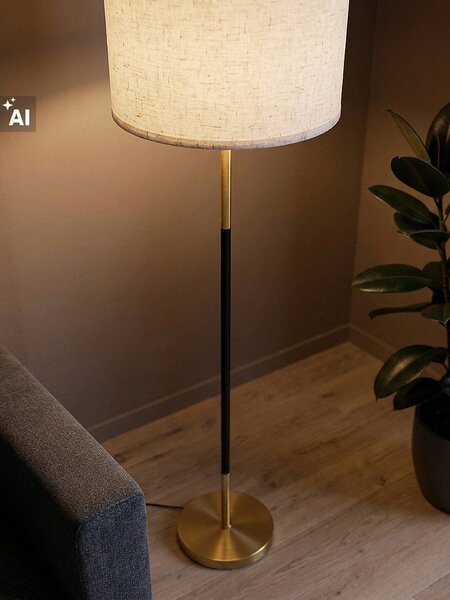Sinsay - Podna lampa s tekstilnim sjenilom