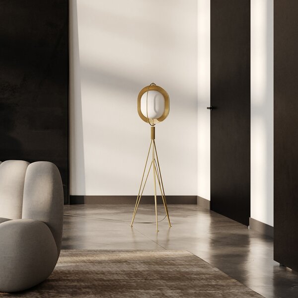 Podne Lampa 101 COPENHAGEN, Pearl, prigušiv, Zlato / mjed, Dnevna soba, Aluminij, Dizajn