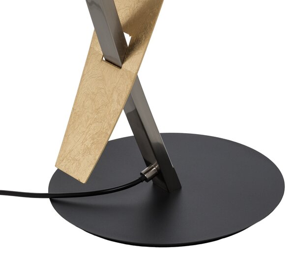 Podne Lampa Lucande, Marija, prigušiv, Crno, Dnevna soba, Metal, Moderan