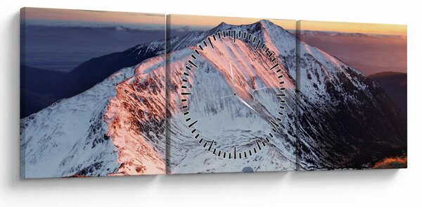 Slika - Zimska planinska panorama II. (sa satom) (90x30 cm)