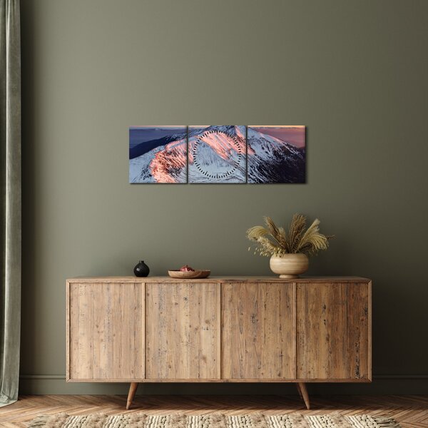 Slika - Zimska planinska panorama II. (sa satom) (90x30 cm)