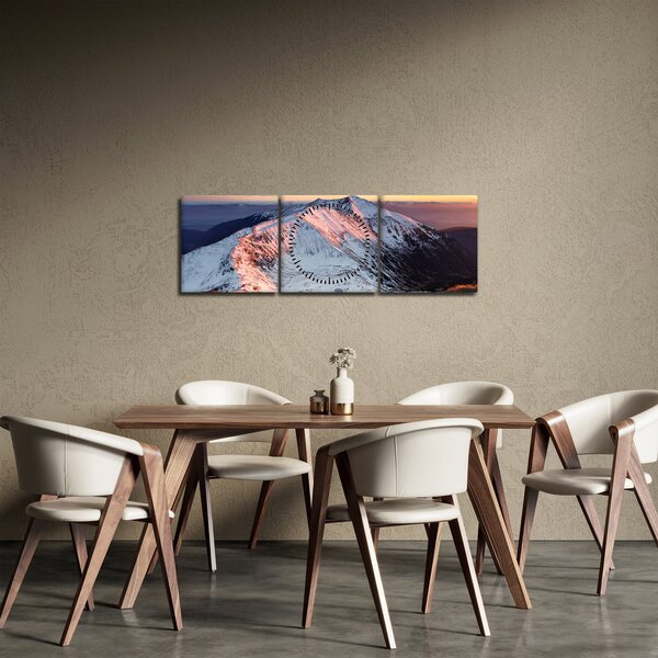 Slika - Zimska planinska panorama II. (sa satom) (90x30 cm)