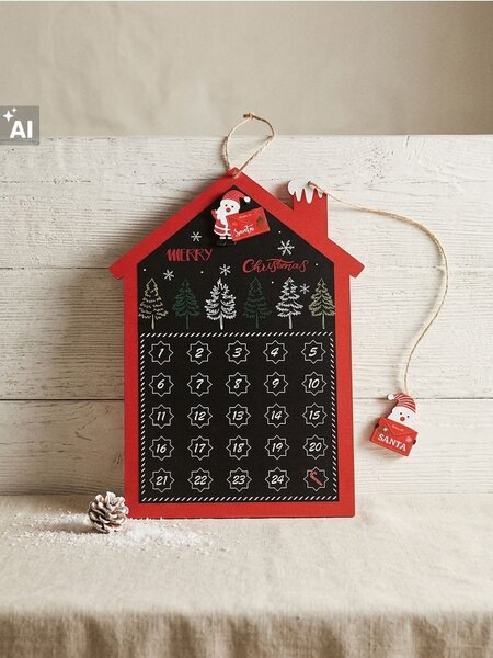 Sinsay - Magnetni adventski kalendar u obliku kućice s Djedom Božićnjakom