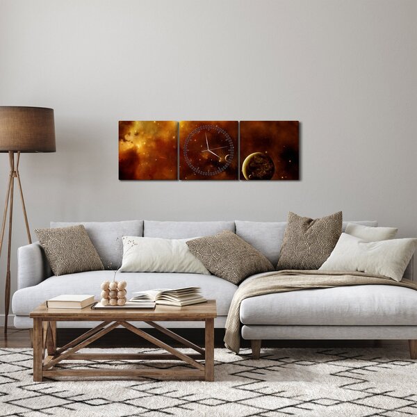 Slika - Planeti s maglicom (sa satom) (90x30 cm)