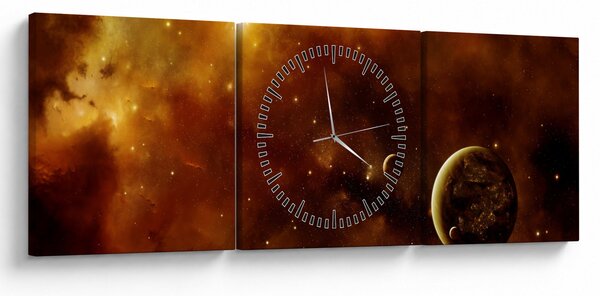 Slika - Planeti s maglicom (sa satom) (90x30 cm)