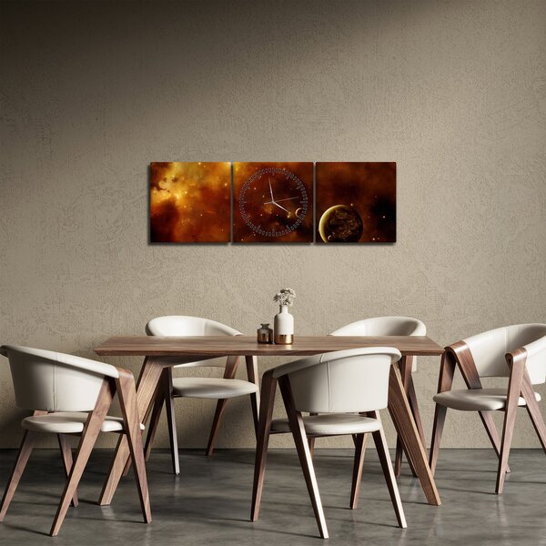 Slika - Planeti s maglicom (sa satom) (90x30 cm)