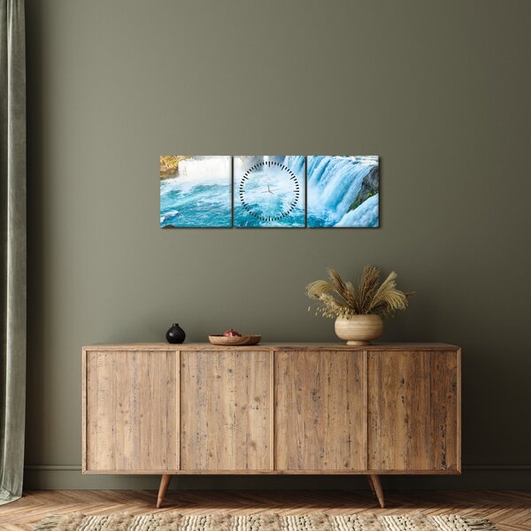 Slika - Vodopad Godafoss (sa satom) (90x30 cm)