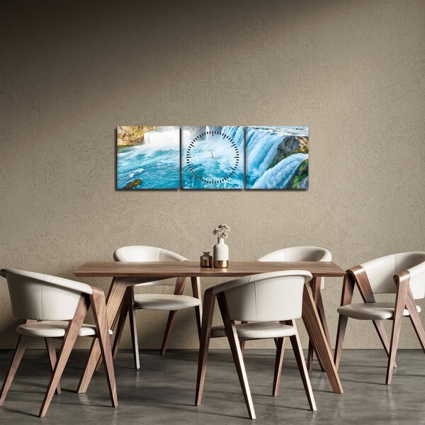 Slika - Vodopad Godafoss (sa satom) (90x30 cm)