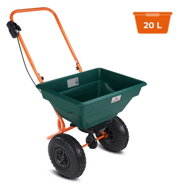 Kolica za posipanje SEED, 20 l, zelena/narančasta Gardebruk