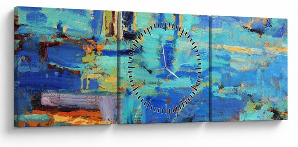 Slika - Apstraktna uljana slika (sa satom) (90x30 cm)