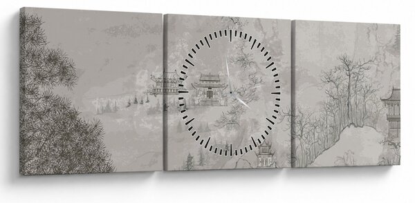 Slika - kineski krajolik (sa satom) (90x30 cm)