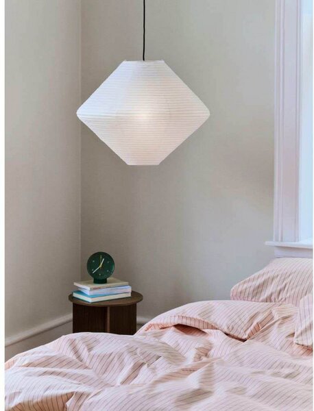 HAY Diamond abažur, Ø50 cm, bijeli, papir/bambus, Bijela, Dnevni boravak/blagovaonica, Papirnati karton