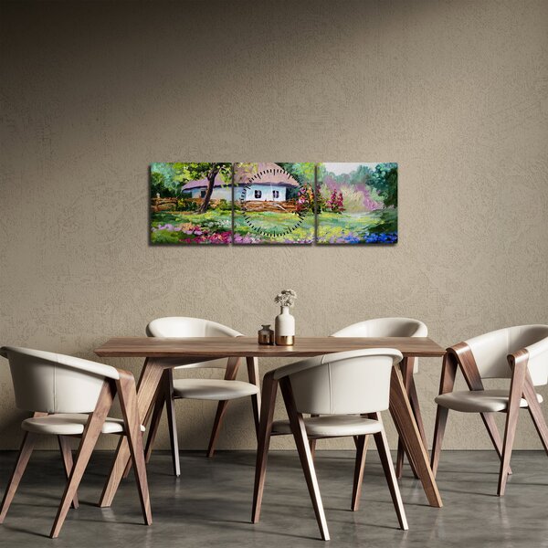 Slika - Vikendica (sa satom) (90x30 cm)