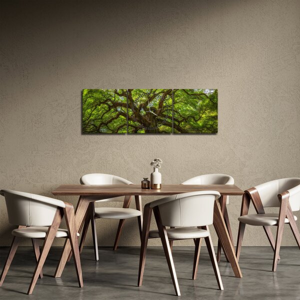Slika - Zeleno stablo (sa satom) (90x30 cm)