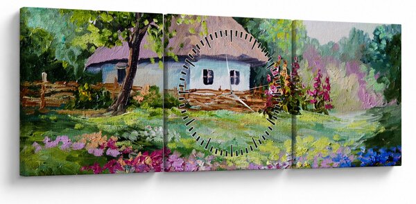 Slika - Vikendica (sa satom) (90x30 cm)