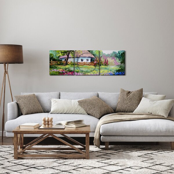 Slika - Vikendica (sa satom) (90x30 cm)