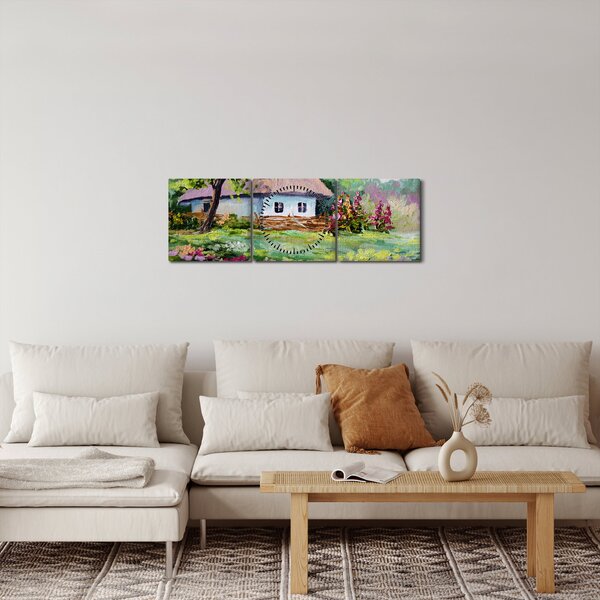 Slika - Vikendica (sa satom) (90x30 cm)
