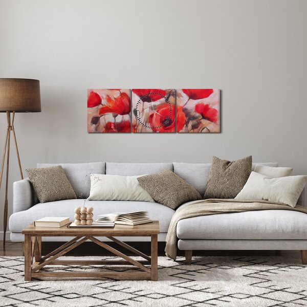 Slika - Vukovi makovi (sa satom) (90x30 cm)
