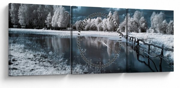 Slika - Smrznuti krajolik (sa satom) (90x30 cm)