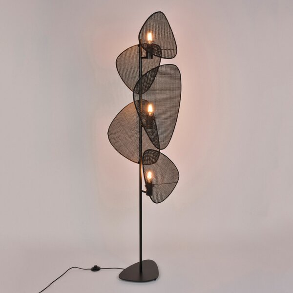 Podne Lampa MARKET SET, Screen, Crno, Dnevna soba, Drvo, Dizajn