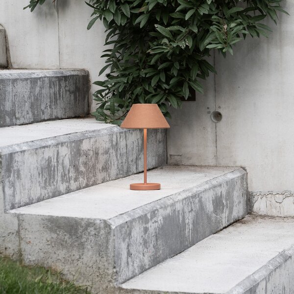 Stolne Lampa Watt & Veke, Teya, prigušiv, Smeđa / hrđa, Dnevna soba, Metal, Dizajn