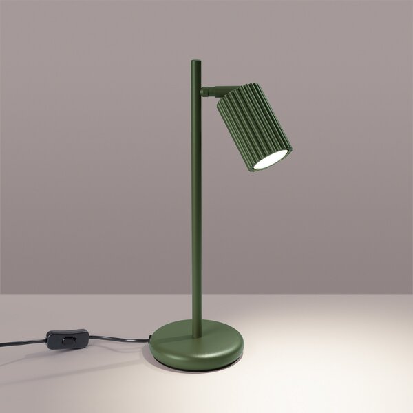Stolne Lampa SOLLUX LIGHTING, ALORA, Zelena, Dnevna soba, Aluminij