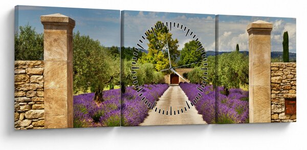 Slika - Staze od lavande (sa satom) (90x30 cm)
