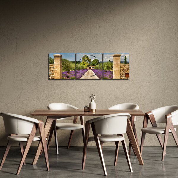 Slika - Staze od lavande (sa satom) (90x30 cm)