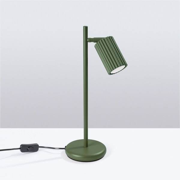 Stolne Lampa SOLLUX LIGHTING, ALORA, Zelena, Dnevna soba, Aluminij