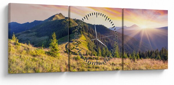 Slika - Šumski krajolik (sa satom) (90x30 cm)