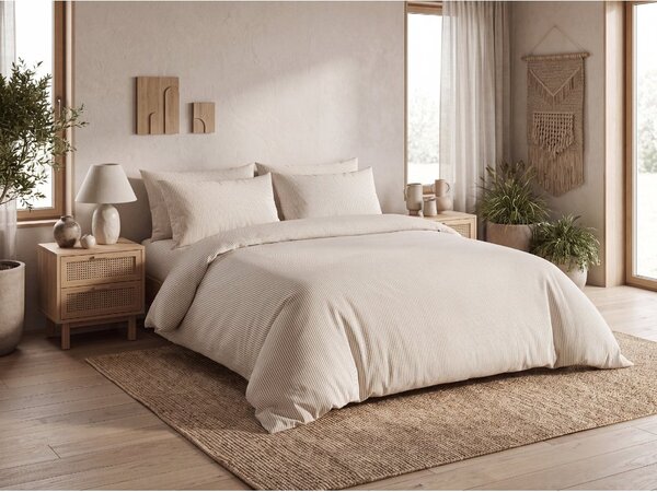 Pamučna posteljina SOFT STRIPES bež boje Dimenzije posteljine: 70 x 80 cm | 140 x 200 cm