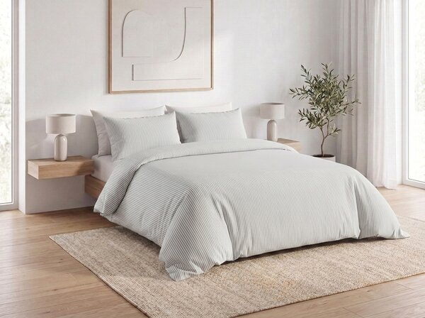 Pamučna posteljina SOFT STRIPES siva Dimenzije posteljine: 70 x 80 cm | 140 x 200 cm
