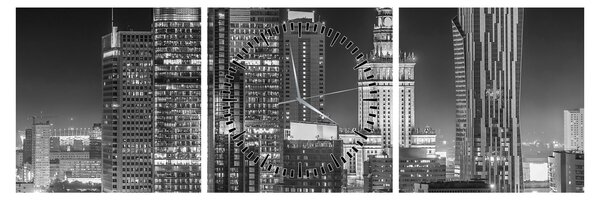 Slika - Crno-bijeli New York (sa satom) (90x30 cm)