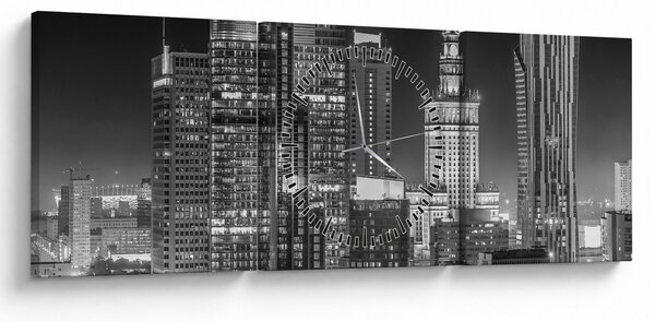 Slika - Crno-bijeli New York (sa satom) (90x30 cm)