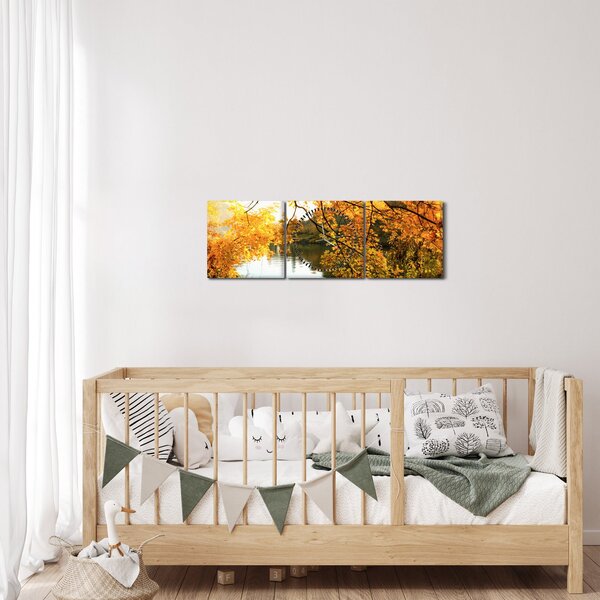 Slika - Jesensko drvo (sa satom) (90x30 cm)