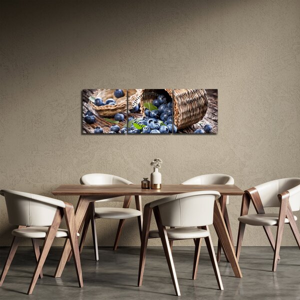 Slika - Sočne borovnice (sa satom) (90x30 cm)