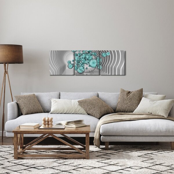 Slika - Mjehurići (sa satom) (90x30 cm)