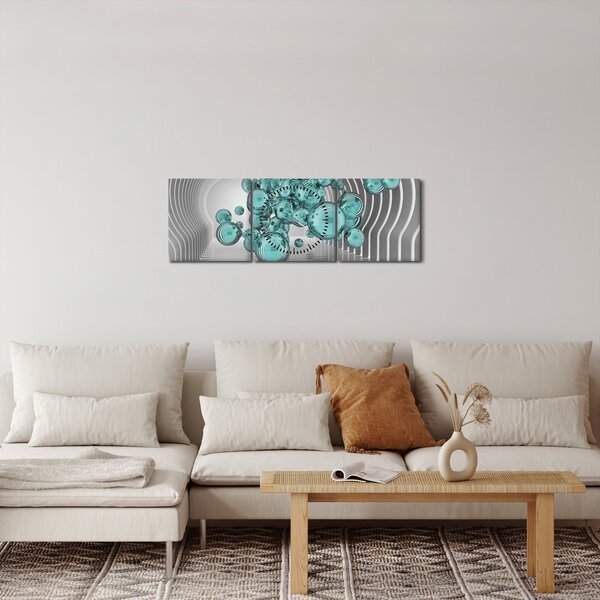 Slika - Mjehurići (sa satom) (90x30 cm)