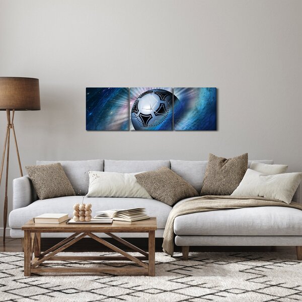 Slika - Nogomet u svemiru (sa satom) (90x30 cm)